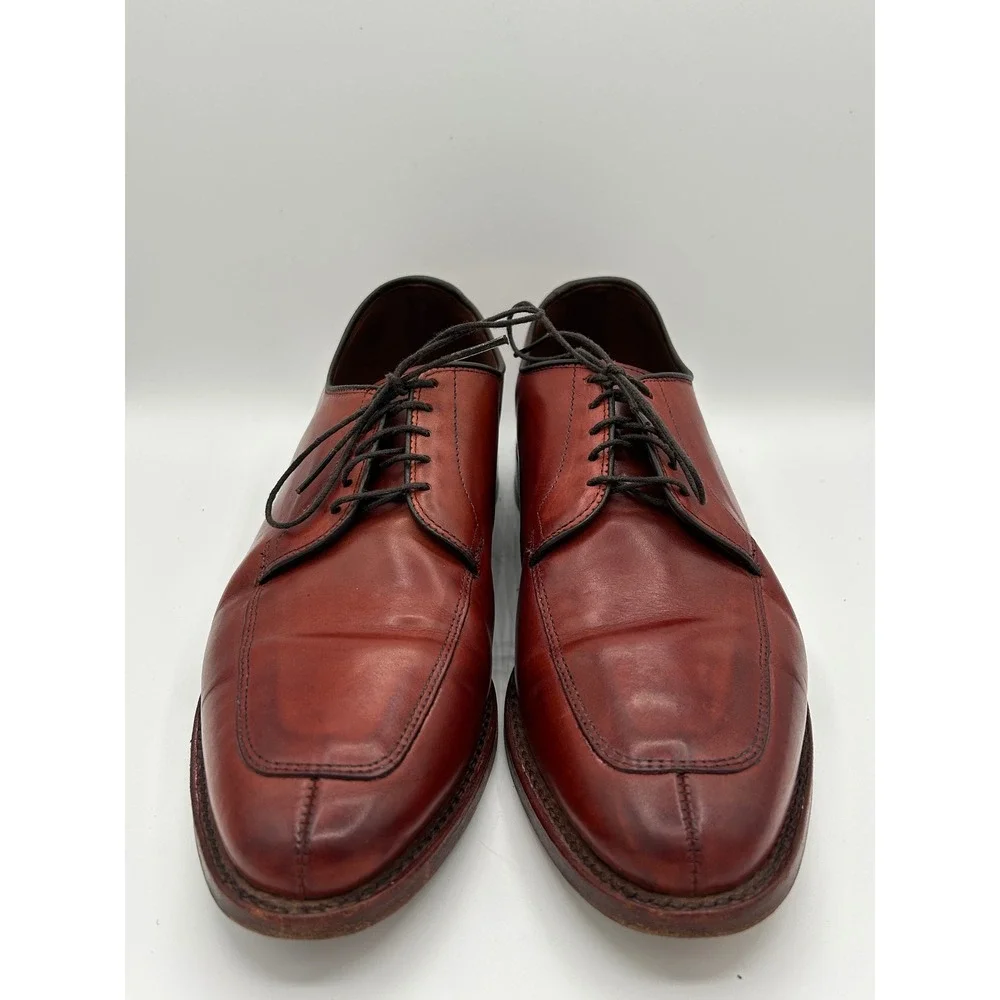 Allen Edmonds Delray Men Size 10D Chili Leather Split Toe Blucher Dress Shoes